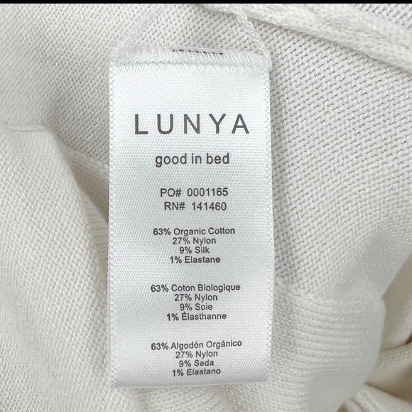 Lunya Cozy Cotton Silk Jogger Drawstring Pull On Sincere White NWT - Picture 7 of 8